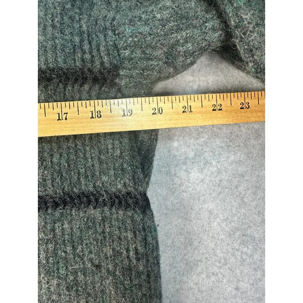 Buffagni Crewneck Striped Knit Sweater Size Small Vintage Earthy Green
